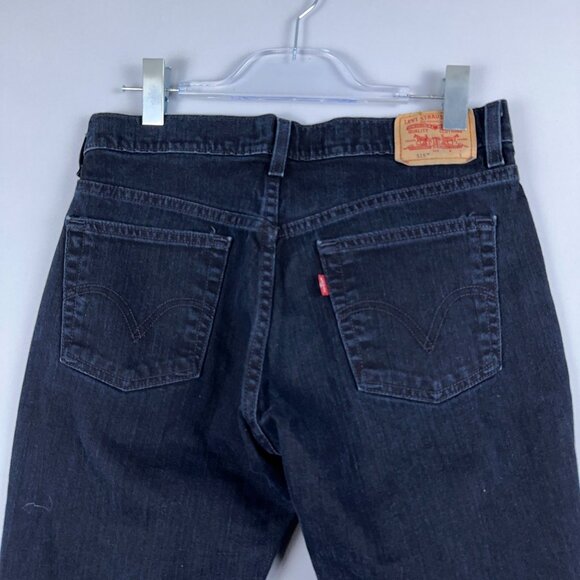 Levis 515 Nouveau Bootcut Jeans Womens Size 10 Long Mid Rise Dark Wash Blue - Picture 4 of 12
